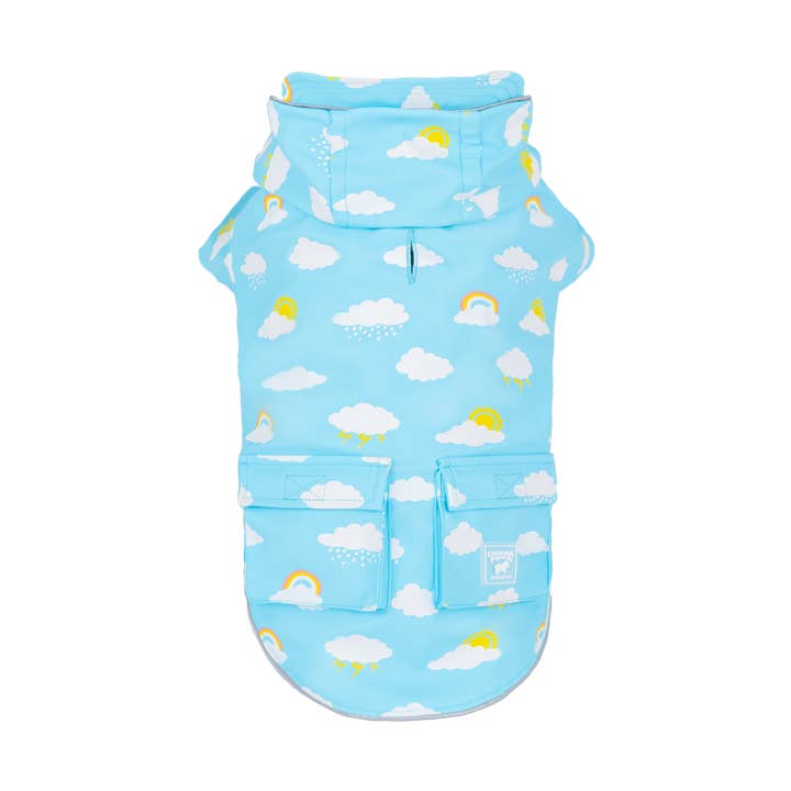 Torrential Tracker Dog Raincoat (Wet Reveal Clouds Edition) for wholesale by Canada Pooch