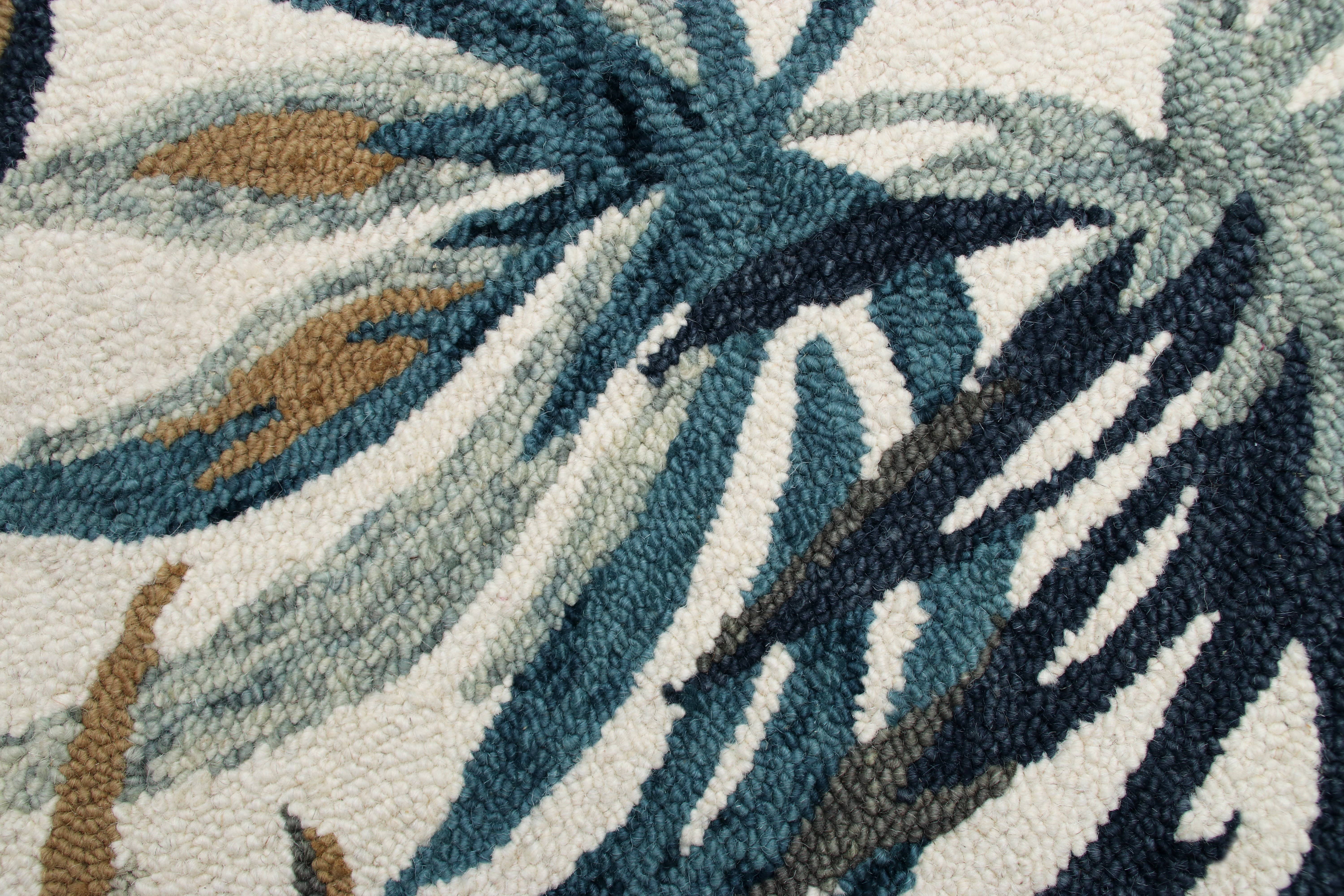 LR Home - Wholesale Area Rug - Raelyn Vintage Floral Hand-Tufted Wool Round Indoor Area Rug45