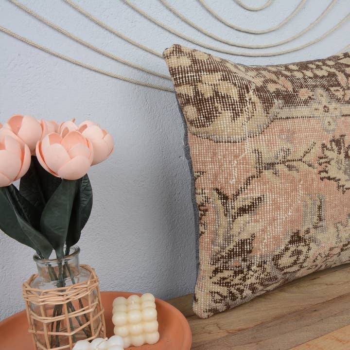 Tyrkisk Kilim Sofapude 18x18 Håndknyttet Vintage for engroshandel hos Kilim Pillow Decors