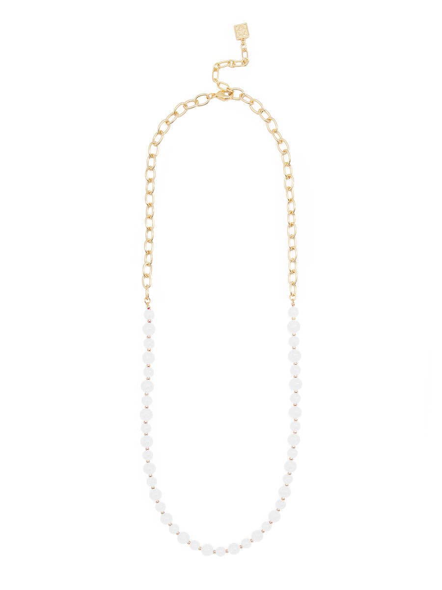 ZENZII Jewelry - Wholesale Beaded/Pearl Necklace - Mixed Glass Bead & Links Long Necklace15