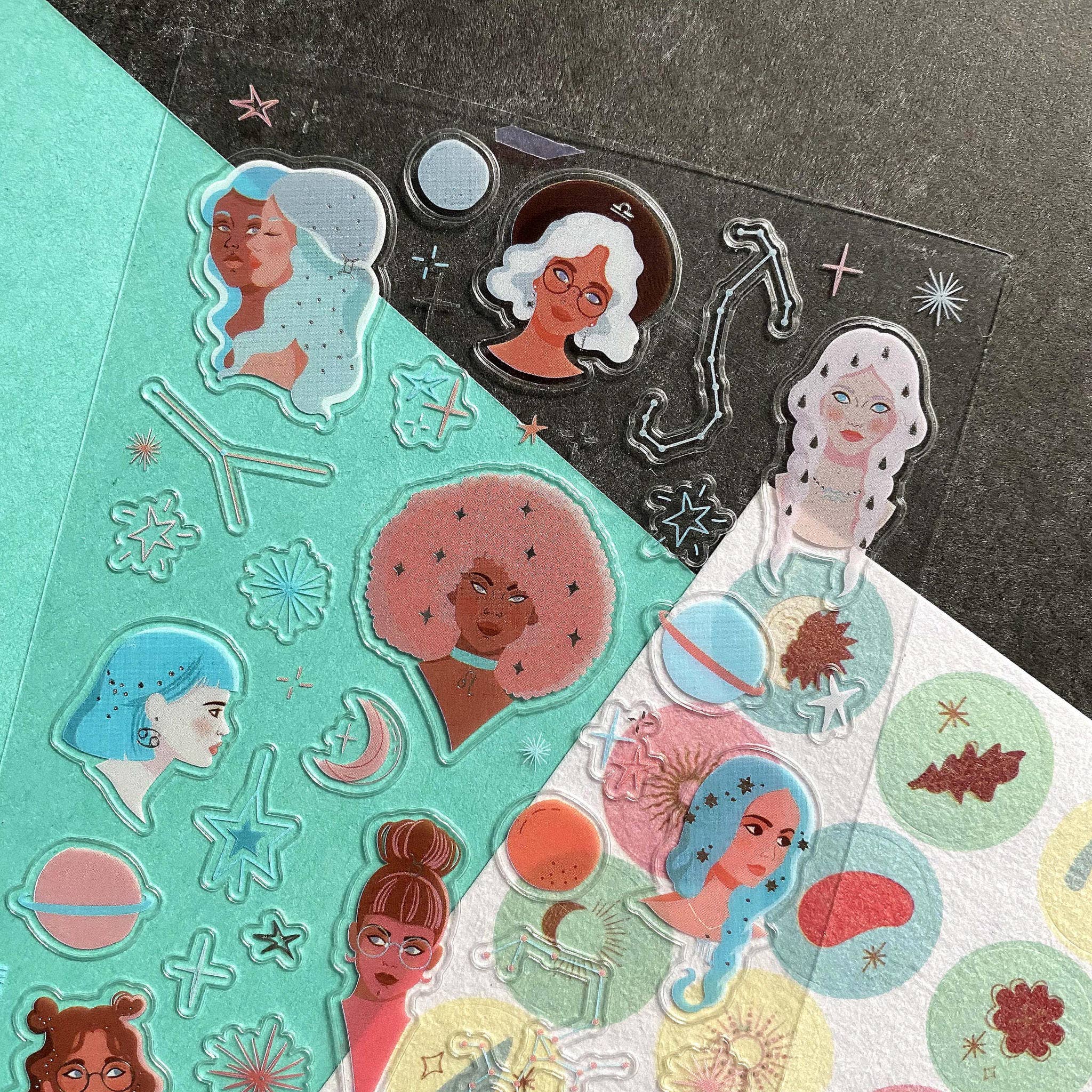 STICKII - Wholesale Sticker - Zodiac Ladies Sticker Sheet1