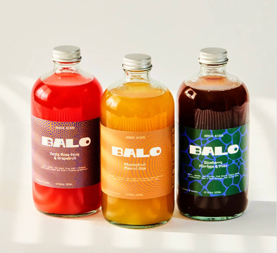 BALO.CO - Wholesale Non-Alcoholic Aperitif/Mocktail - Concord grape, lime, guava leaf SHRUB MIXER 18.3oz