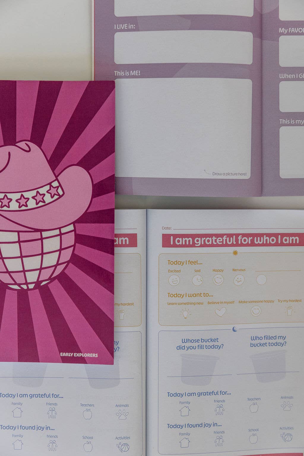 Sunshine & Agape - Wholesale Journal/Diary - Kids - K-1st Family Gratitude Journal - Disco Cowgirl Line  2