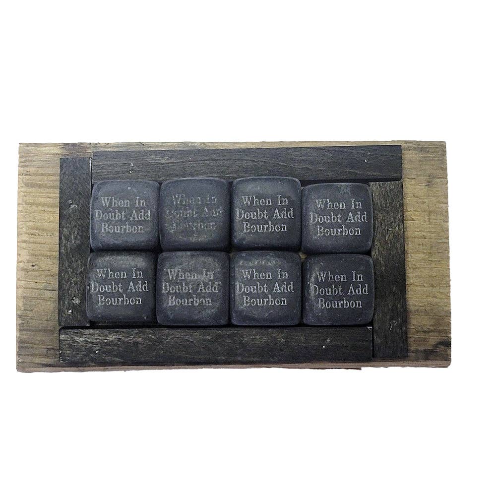Layne Wilson - Wholesale Drink Chilling Cubes - When in Doubt Add Bourbon Whiskey Stones and Stave Set1