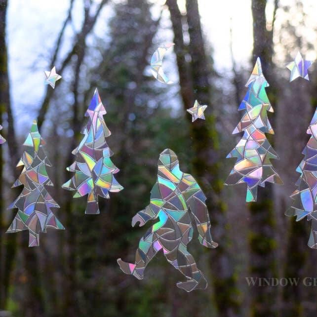 Window Gems - Wholesale Suncatcher - Bigfoot Suncatcher, Prismatic Window Decals - Save birds1