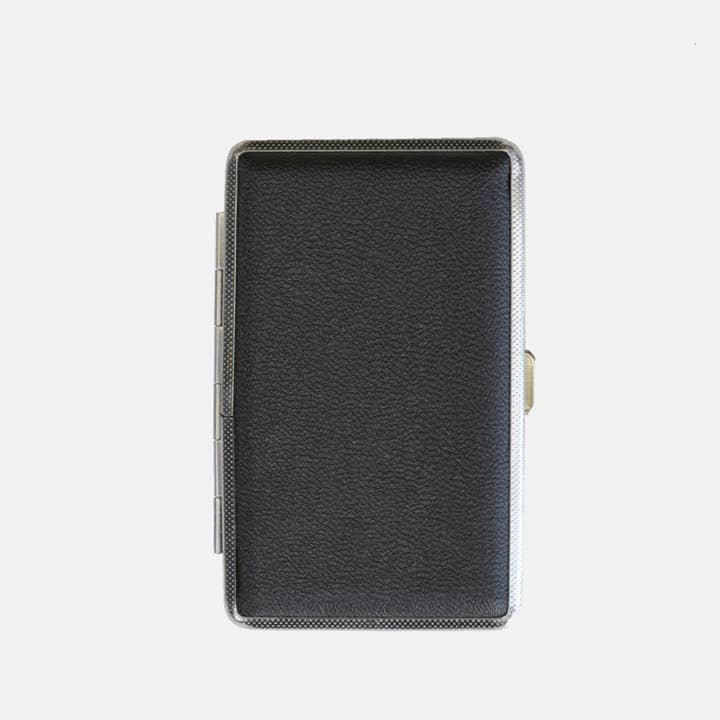 Curated Basics - Wholesale Cigarette Case - Black Leather Cigarette Case