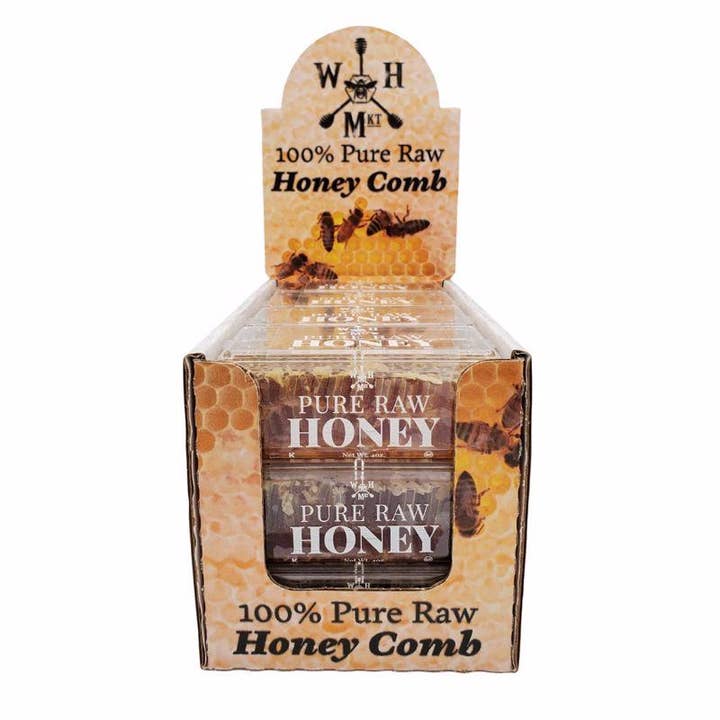Everyday Supply Co - Wholesale Honey - World Honey Market Honey Comb Clamshell 4oz, Case of 12