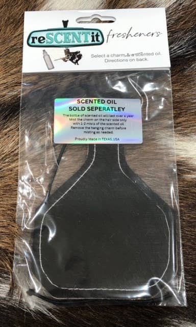 reSCENTit ~ Red Dirt Leather - Wholesale Car Freshener - Unisex - 2P-HAIR ON HIDE reSCENTable CHARMS  9