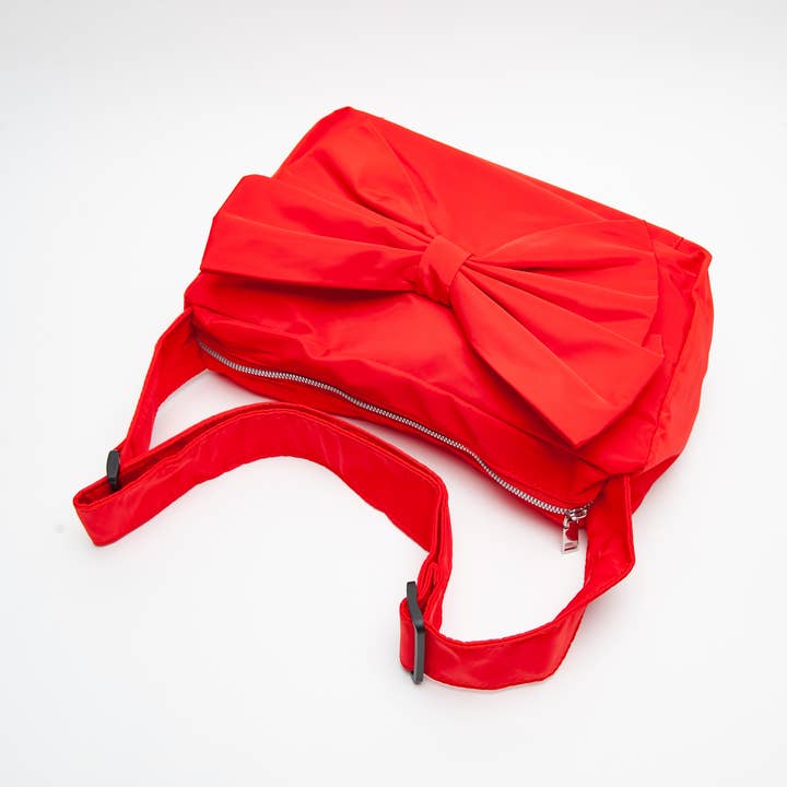 Lucca Couture - Wholesale Shoulder Bag - Women's - Coquette Cherry Red Bow Shoulder purse Bag