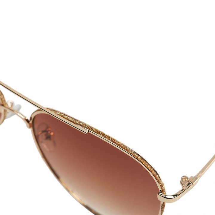 COCO + CARMEN - Wholesale Sunglasses - Women's - Hilary Aviator Sunglasses with Sparkle Lens