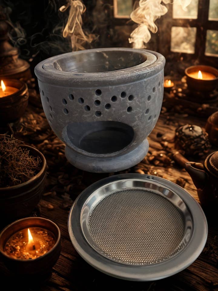 Lille Røgelsesbrænder - Duftlampe i fedtsten for engroshandel hos Arhomie