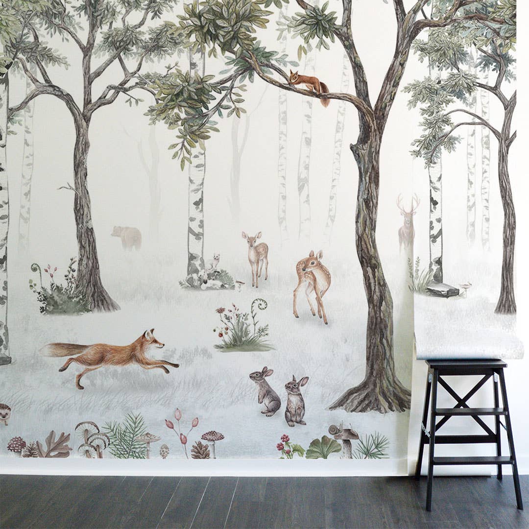 Tempaper & Co ® - Wholesale Wallpaper - Woodland Adventure Peel and Stick Wall Mural, 8' x 13'2