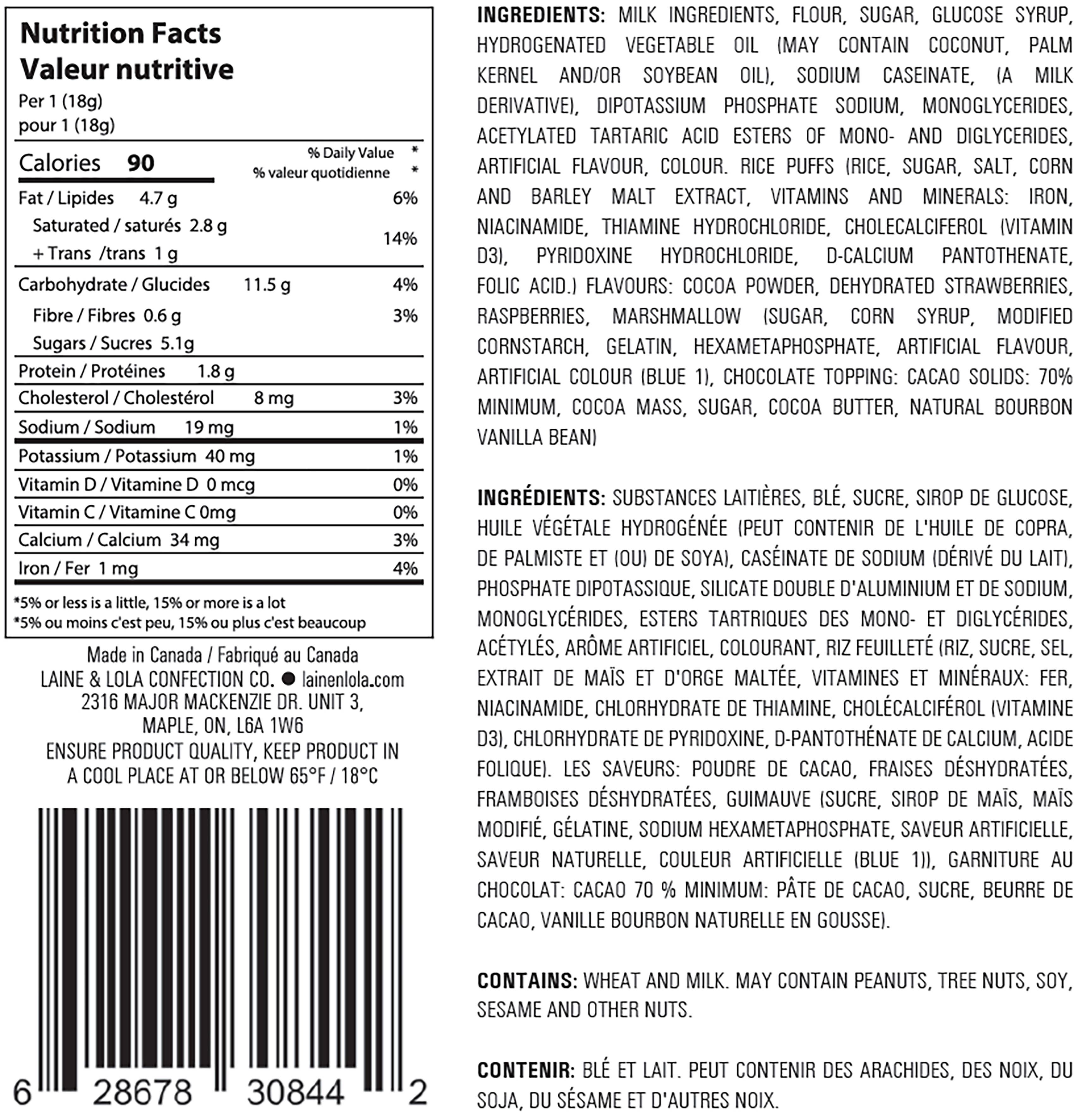 Laine & Lola Confection Co. - PONPON Artisan Cookies – wholesale Kakor – Chokladälskare PONPON sortiment (4st) - 24 CASE7