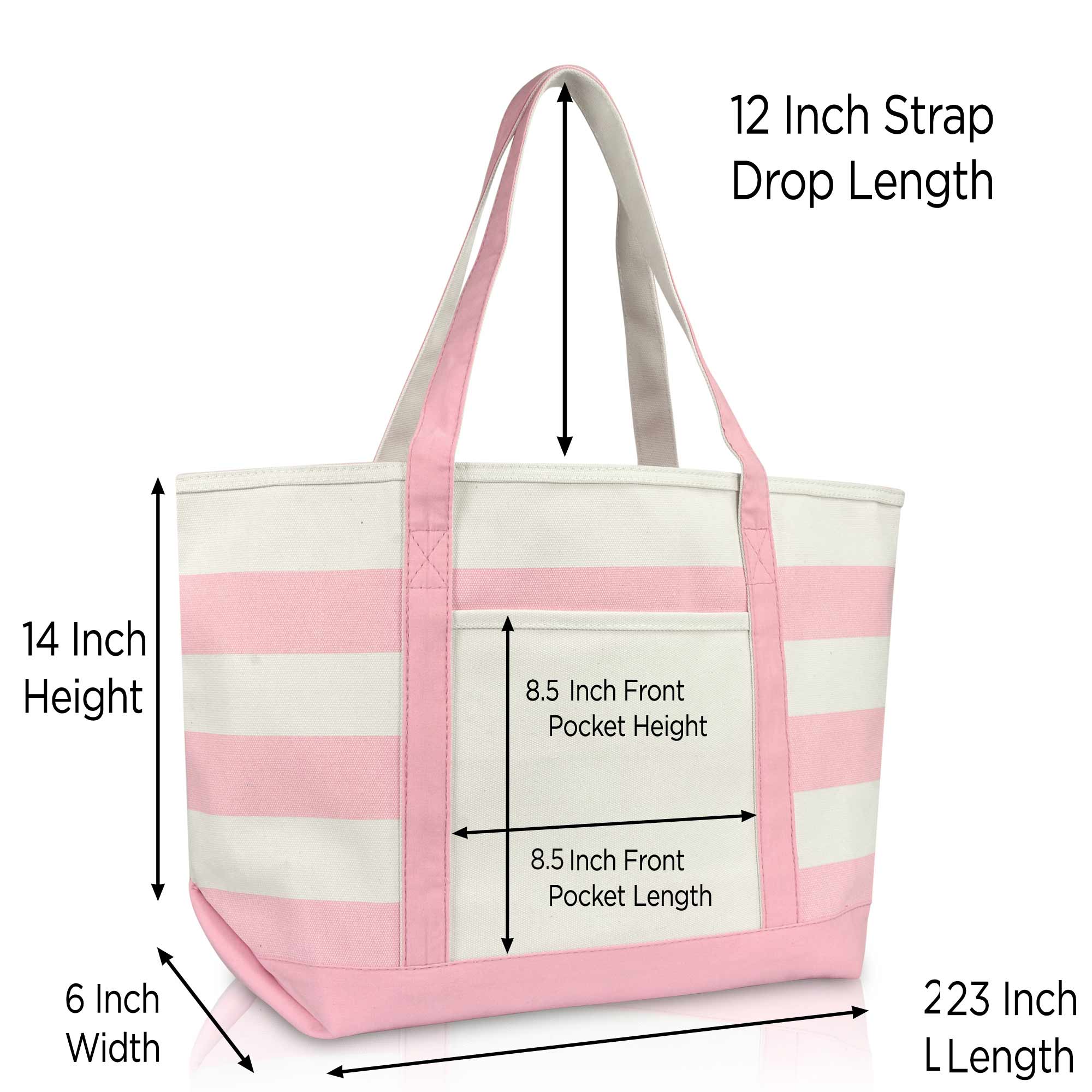 Dalix - Wholesale Tote Bag - Women's - DALIX Ocean Sailboat Womens Embroidered Striped Tote Bag13