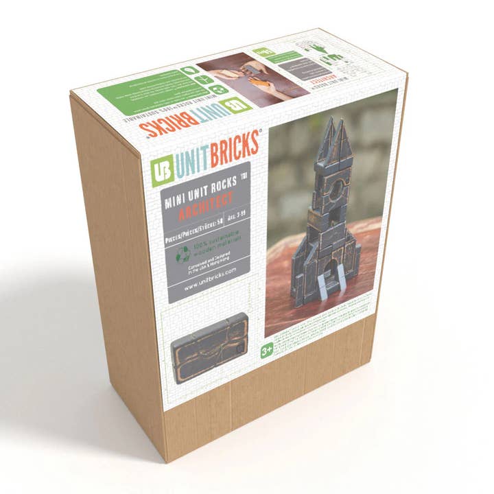 UNIT BRICKS 58 pcs Mini Unit Rocks Wood Building Set Age 3+ for wholesale by Unit Bricks