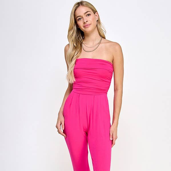 AR16435 - TUBE TOP W/SHIRRING JUMPSUIT and other Purchase Wholesale tube top jumpsuit. Free Returns & Net 60 Terms on Faire trending on Faire.