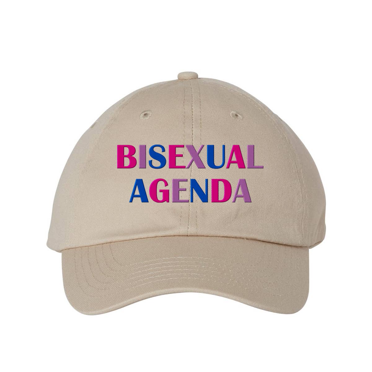 Lucky Luna Apparel - Wholesale Baseball Cap - Unisex - Bisexual Agenda Embroidered Dad Hat2