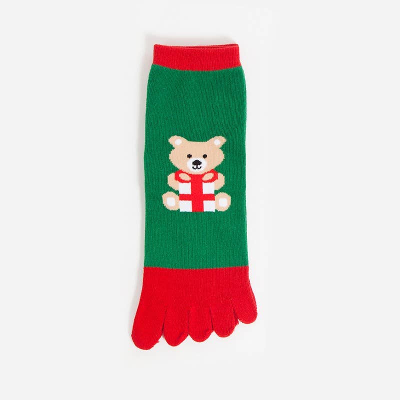 Sweetkama - Wholesale Sokken - Dames - Dames Vrolijk Kerstfeest Over Enkels Teen Sokken SKASC41541