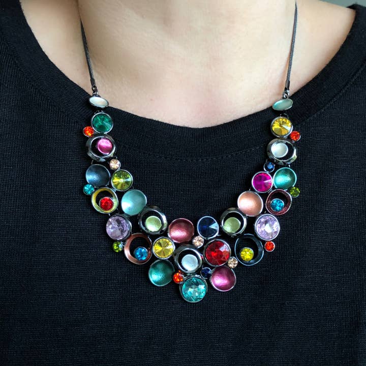 Love Bird Fashion Accessories - Wholesale Pendant/Charm Necklace - Multicolour Crystal Necklace
