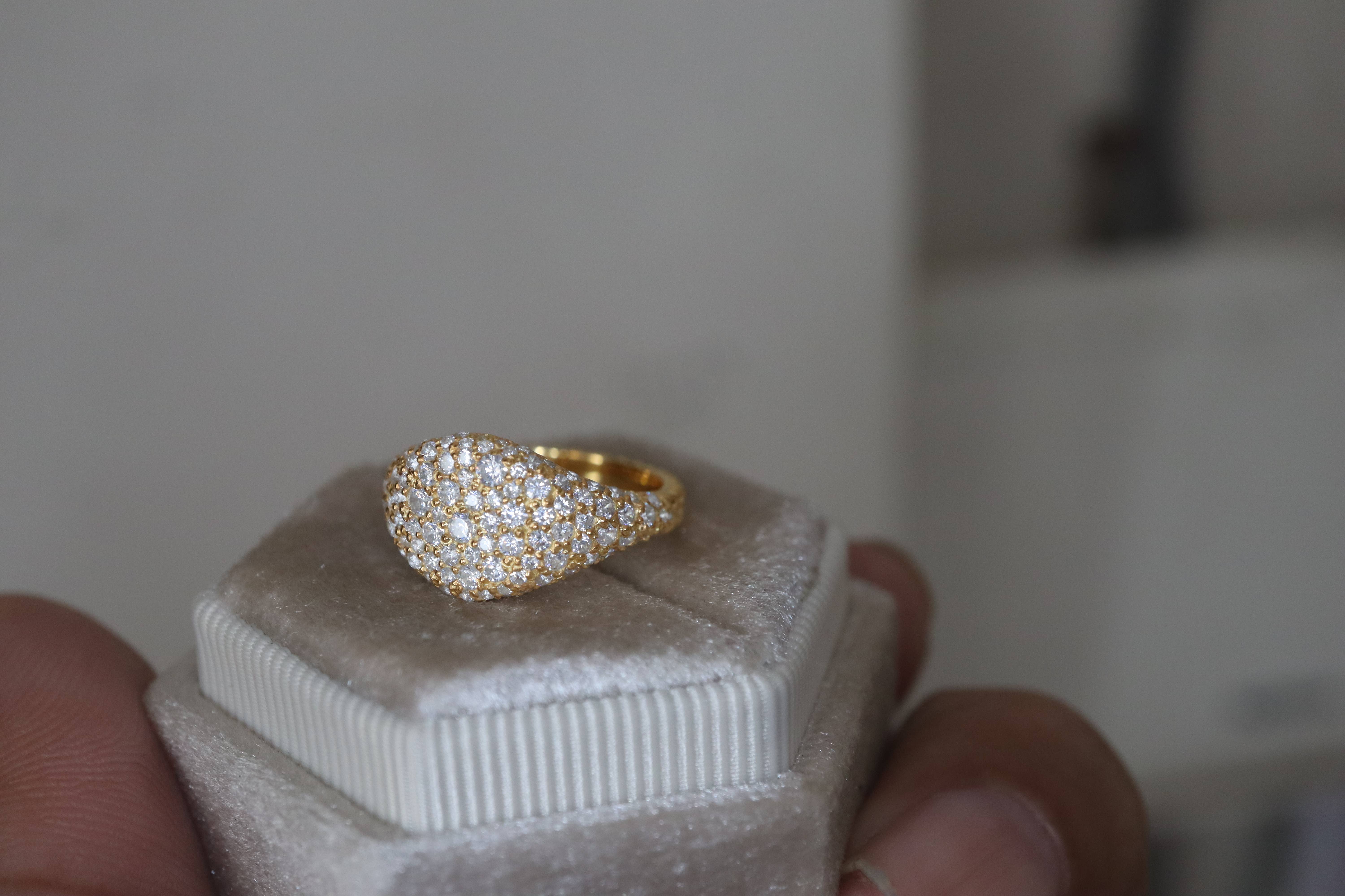 GEMPARA - Wholesale Multi-Stone Ring - 18K Gold Vermeil 925 Silver Pinky Pavé Moissanite Ring 2