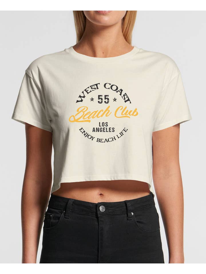 Pink Nabi - Wholesale Screen Printed T-Shirt - Women's - Graphic short crop - West coast beach club