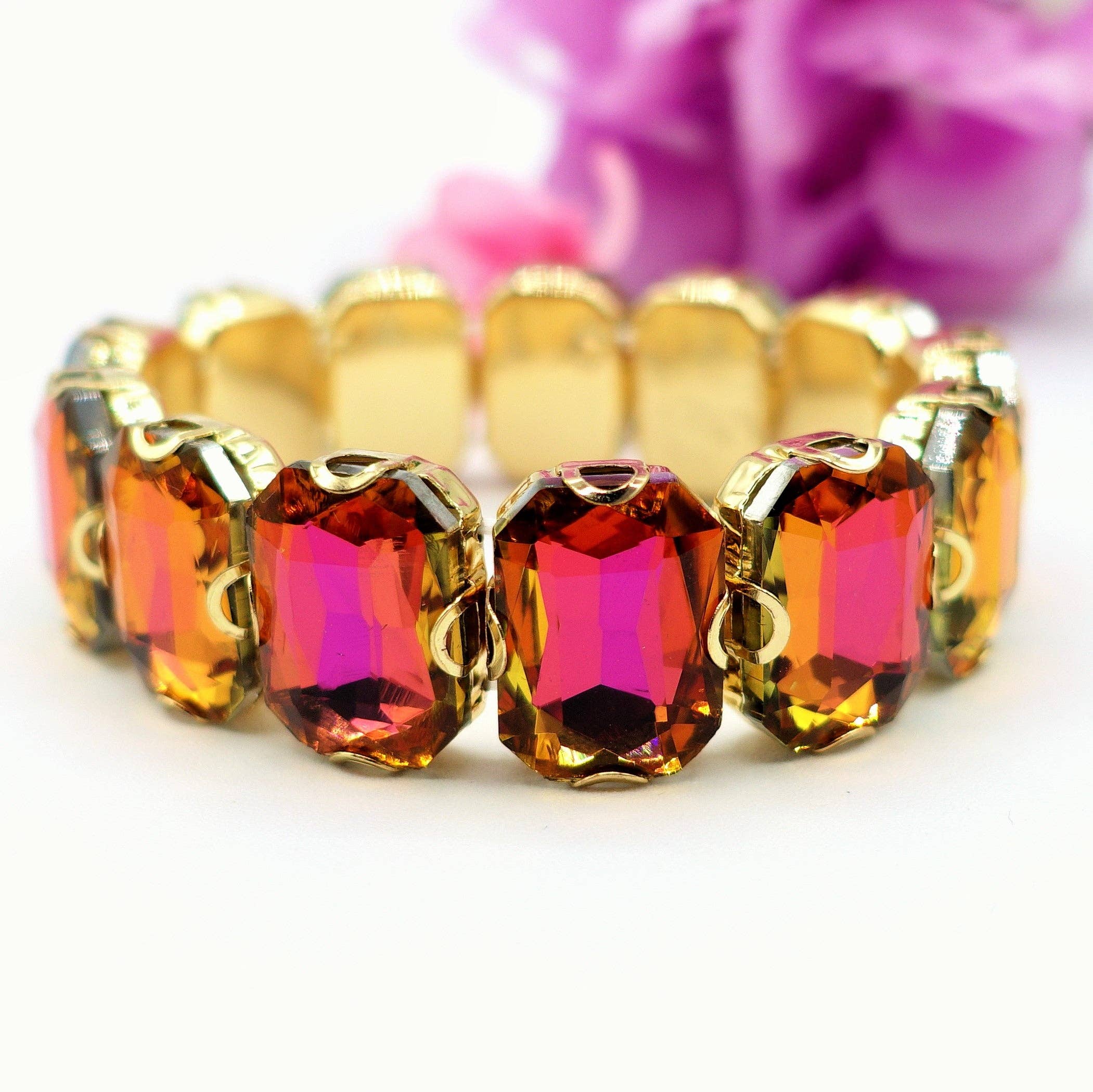 Daemon srls - Wholesale Bangle Bracelet - MARGOT - Bracciale Elasticizzato con pietre sfaccettate - LUCE COLLECTION1