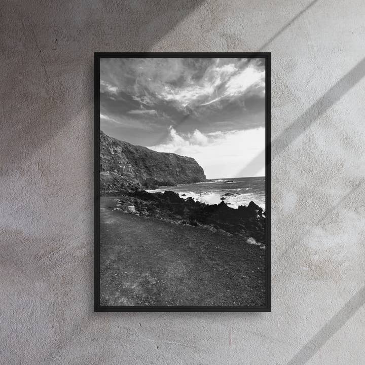 Black Sand Framed Canvas Prints for wholesale by Monmouth Paragon