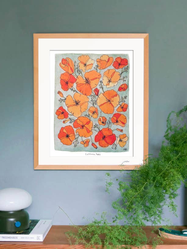 11x14 California Poppy Print for wholesale by Kim Hoppe