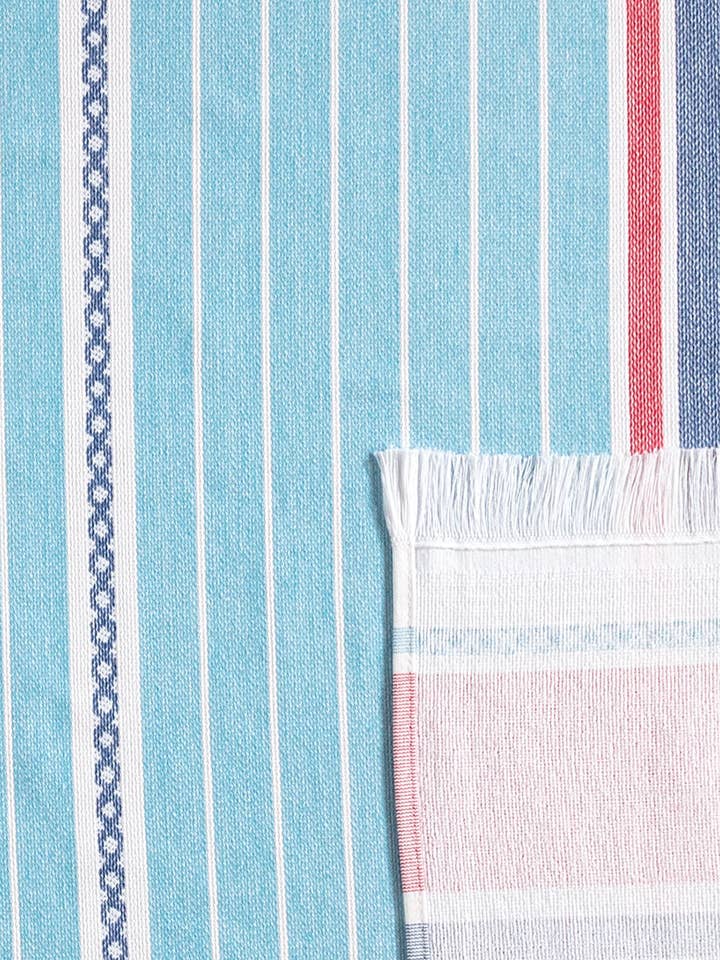 Toalla de playa 100% algodón - suave, absorbente y elegante en rojo y azul para venta al por mayor de Aladdin