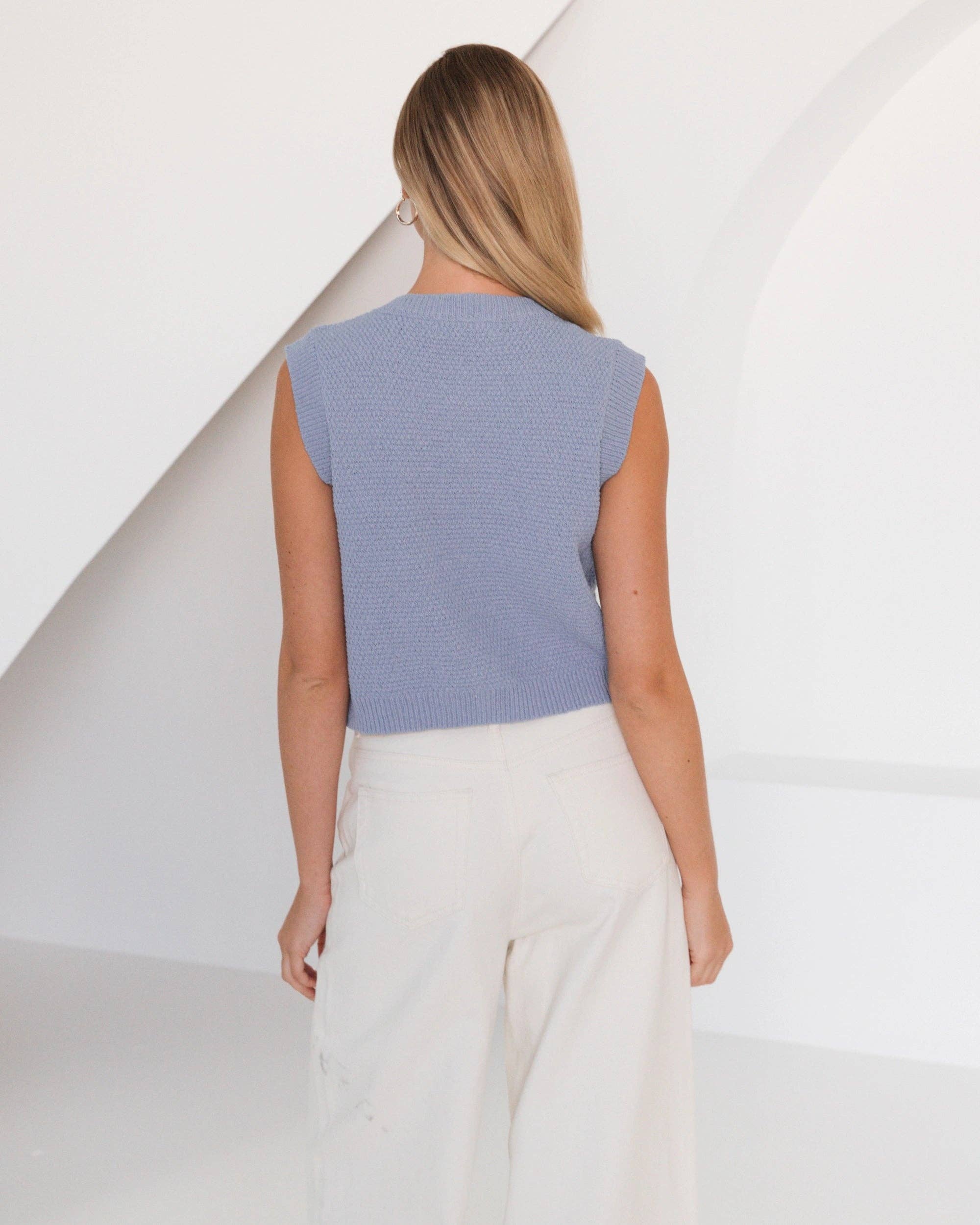 Global Fashion House - Wholesale Sweater Vest - Women's - SARI SHELL KNIT VEST3