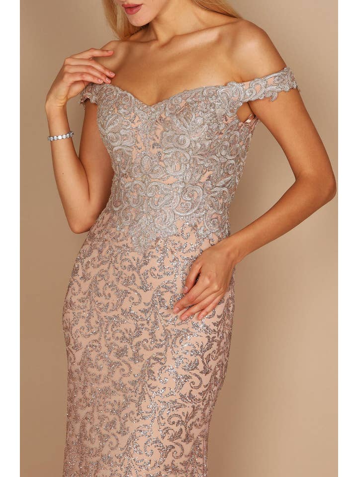 Kos Couture - Wholesale Gown - Women's - Long Mermaid Fitted Evening Dress 17