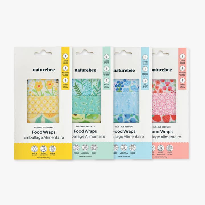 Ensembles variés de wraps en cire d'abeille pour la vente par NATURE BEE