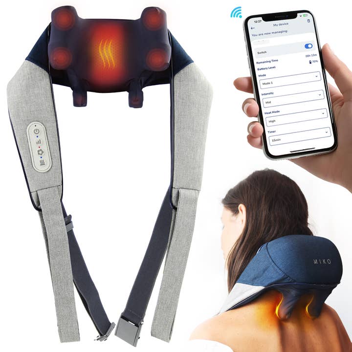 Miko - Wholesale Body Massager - Wave Hand's Free Neck and Back Massager - App Controlled