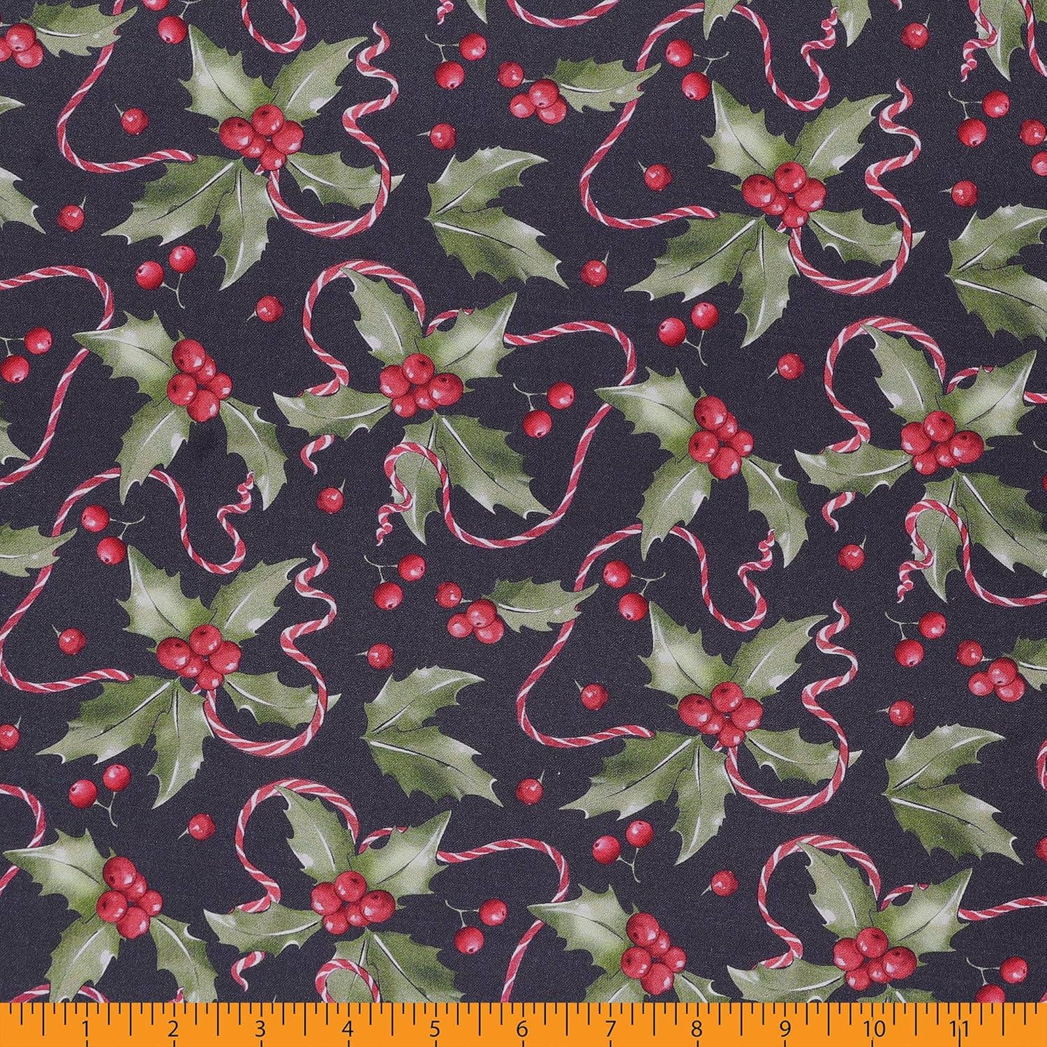 Mook Fabrics - Wholesale Fabric - Cotton 100% 45" Christmas Fabric by yard - Holly Green0