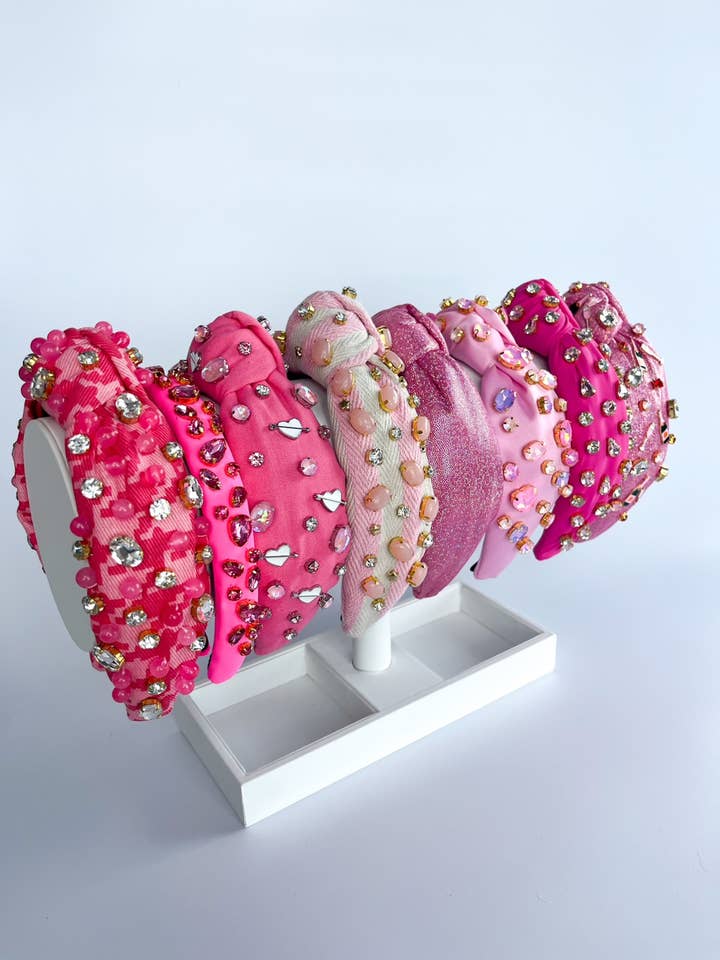 Luxury Pink Headbands Resort Headbands Vacation Headbands for wholesale by Brittyland