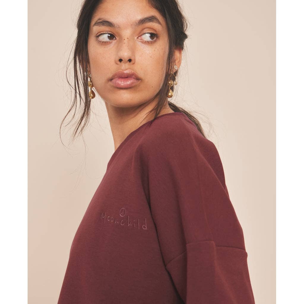 Moonchild Yoga Wear - Wholesale Sweatshirt - Women's - Moonchild Box Sweatshirt - Burgundy2