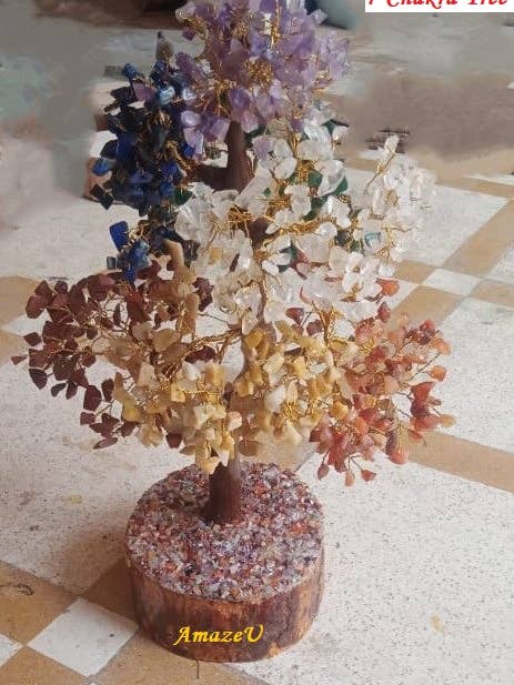 Seven Chakra Crystal Tree Showpieces for Home Decor for wholesale by AmazeU