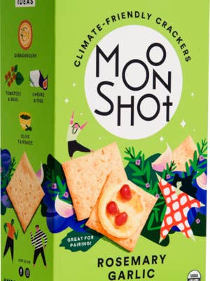 Moonshot Organic Rosemary Garlic Climate-Friendly Crackers for wholesale by Moonshot