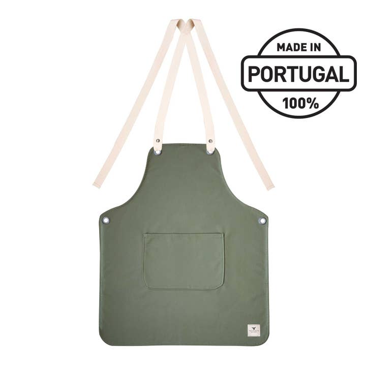 Yako&Co Apron - Vegan Series, Forest Green for wholesale by Yako&Co