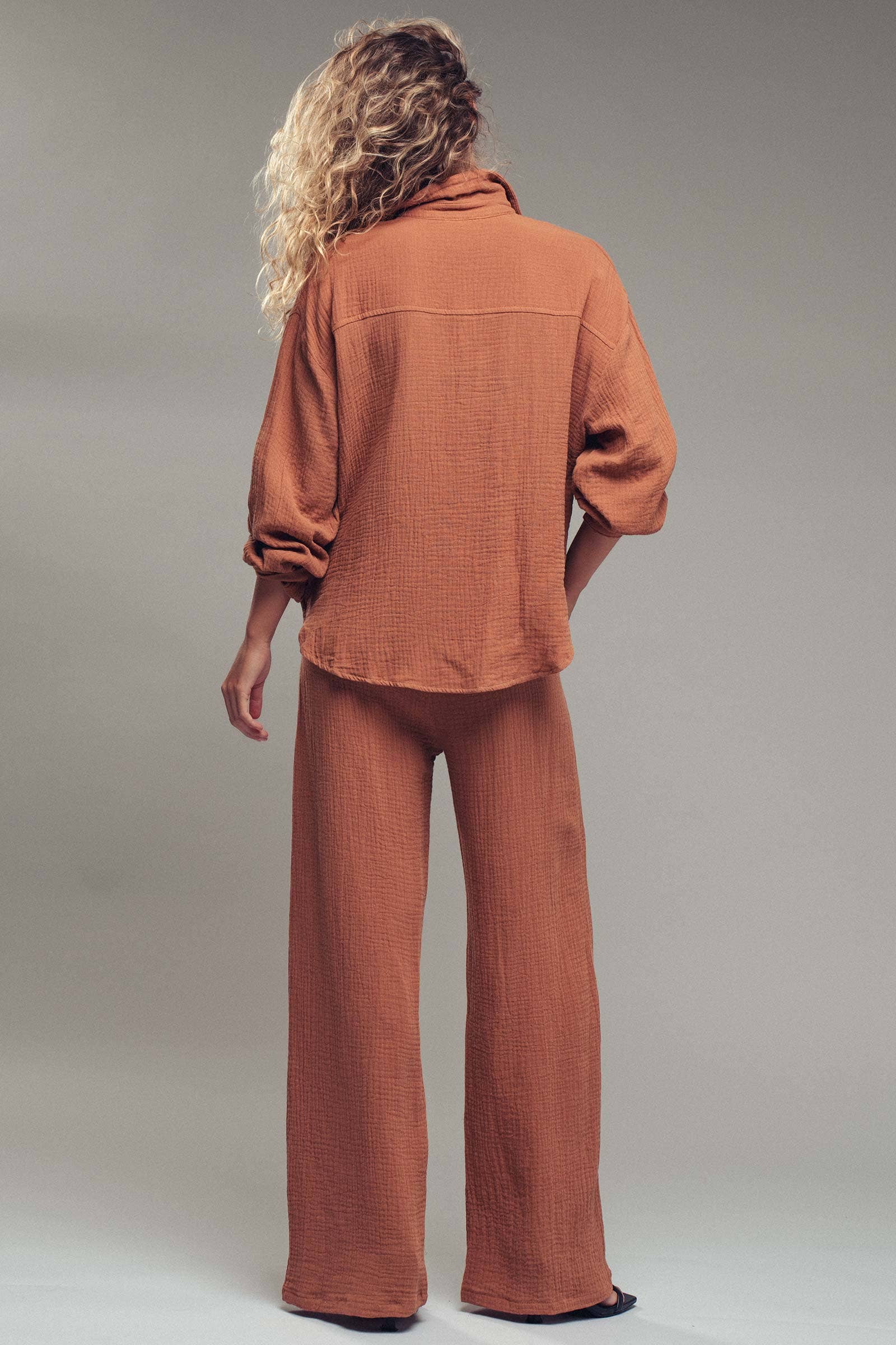 Urban Daizy - Wholesale Lounge Set - Women's - Textured Cotton Gauze Lounge Set17