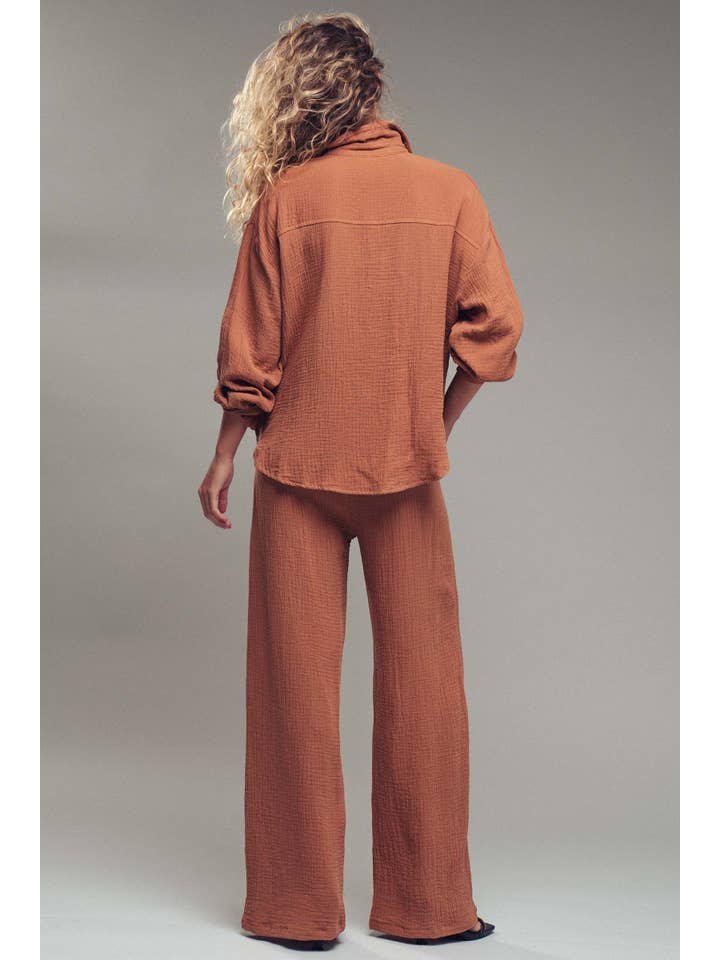 Urban Daizy - Wholesale Lounge Set - Women's - Textured Cotton Gauze Lounge Set17