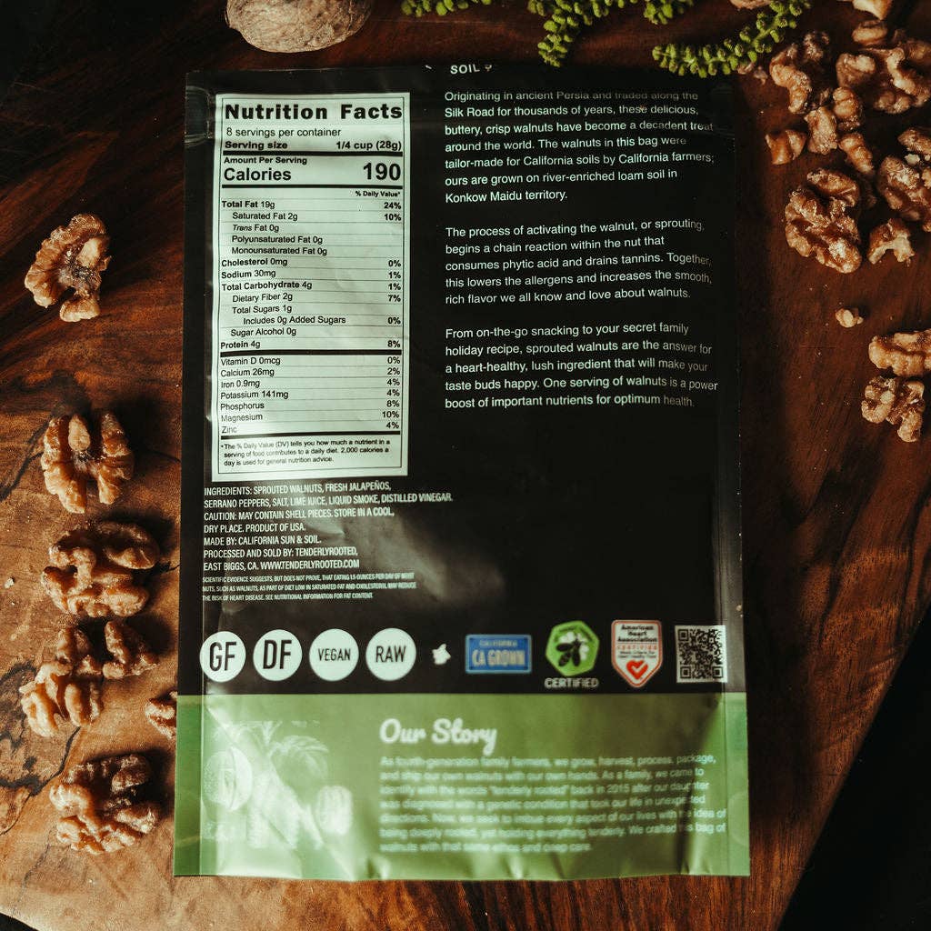 Tenderlyrooted - Wholesale Nuts - 8 oz Jalapeño Lime Bag2