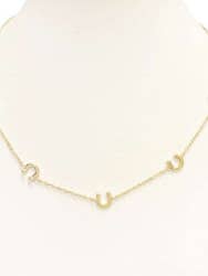 Short Layering Horsehoe Necklace for wholesale by My Girl in LA