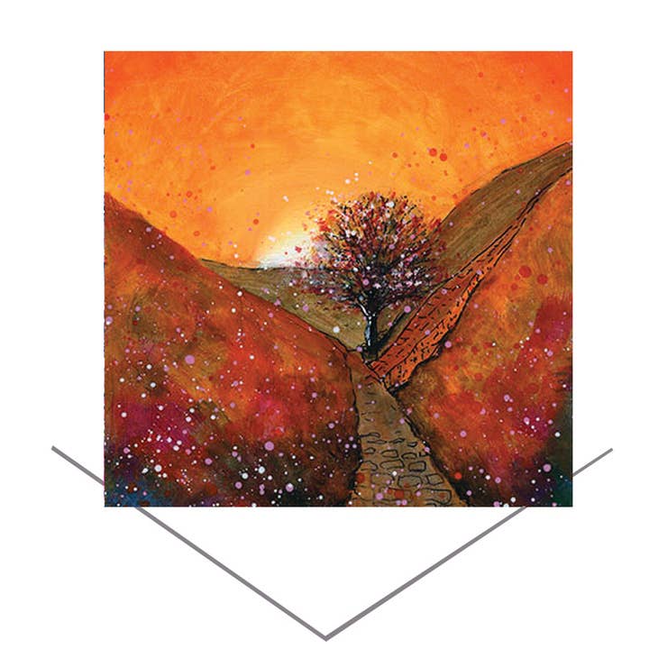 Tarjeta de felicitación otoñal de Sycamore Gap para venta al por mayor de Emily Ward Art