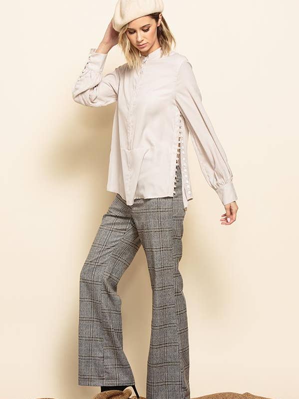 LCT5106-Amira Side Seam Bluse-Kone for engroshandel hos Lucca Couture