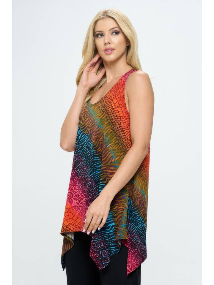 CC Wholesale Clothing - Wholesale Tunic - Women's - Plus Size Hit Shark Bite Hem Tank7