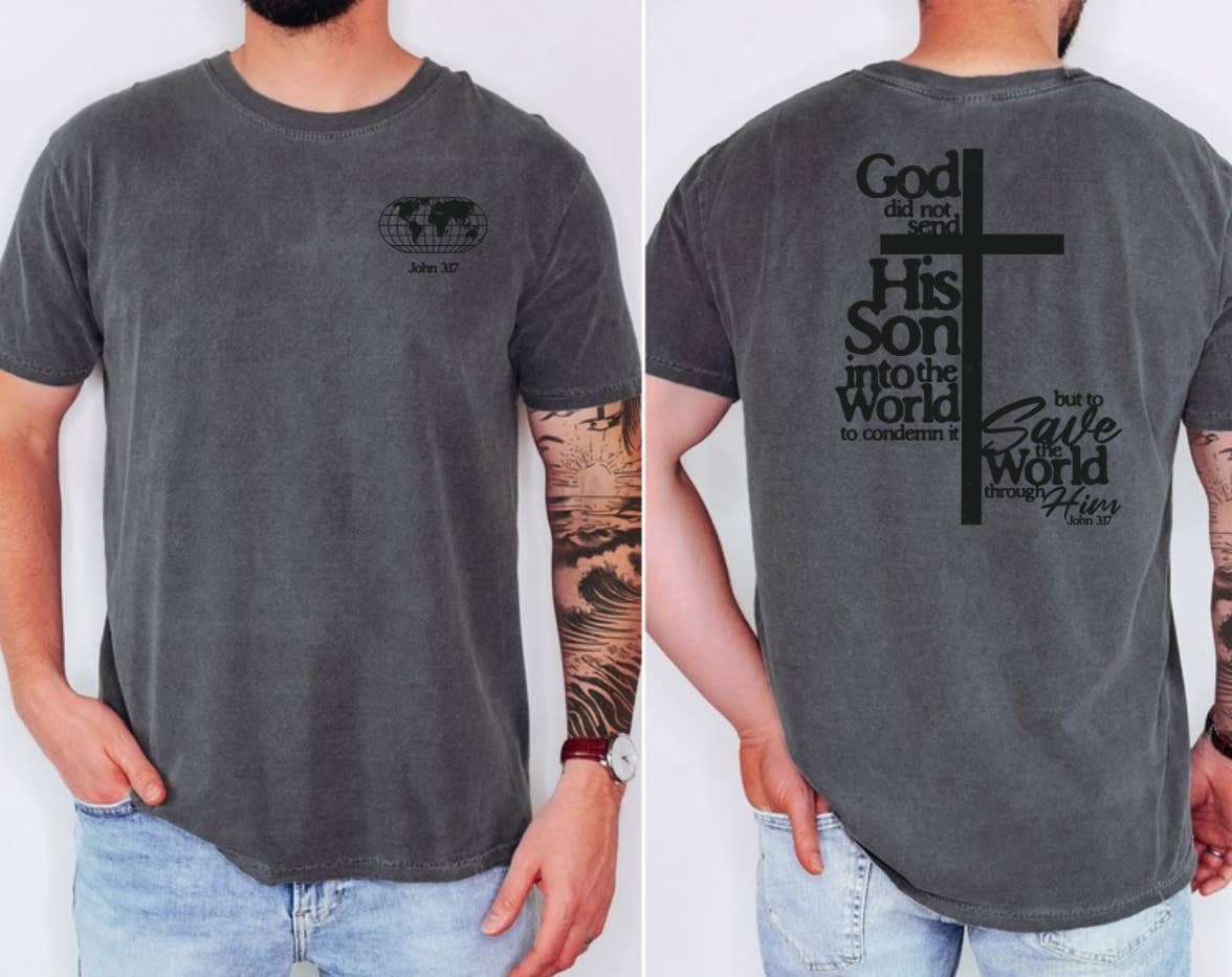 Posh Magnolia Boutique - Wholesale Screen Printed T-Shirt - Men's - Men's Religious Comfort Color T-Shirt, Men's Faith T-Shirt2