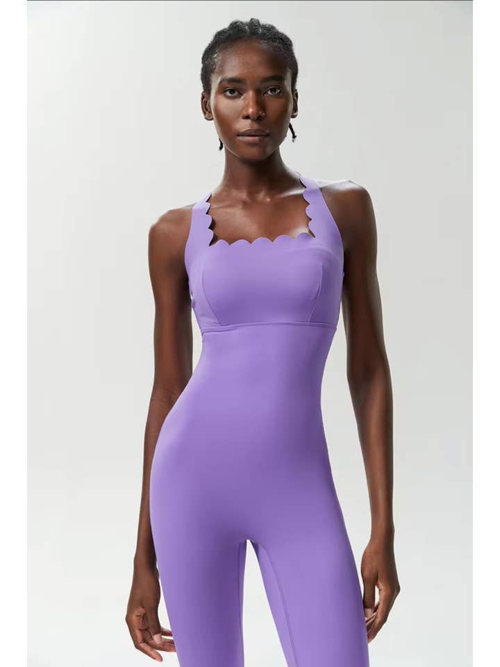 Belsize Activewear – wholesale Unitard – Women′s – Scallop jumpsuit 3