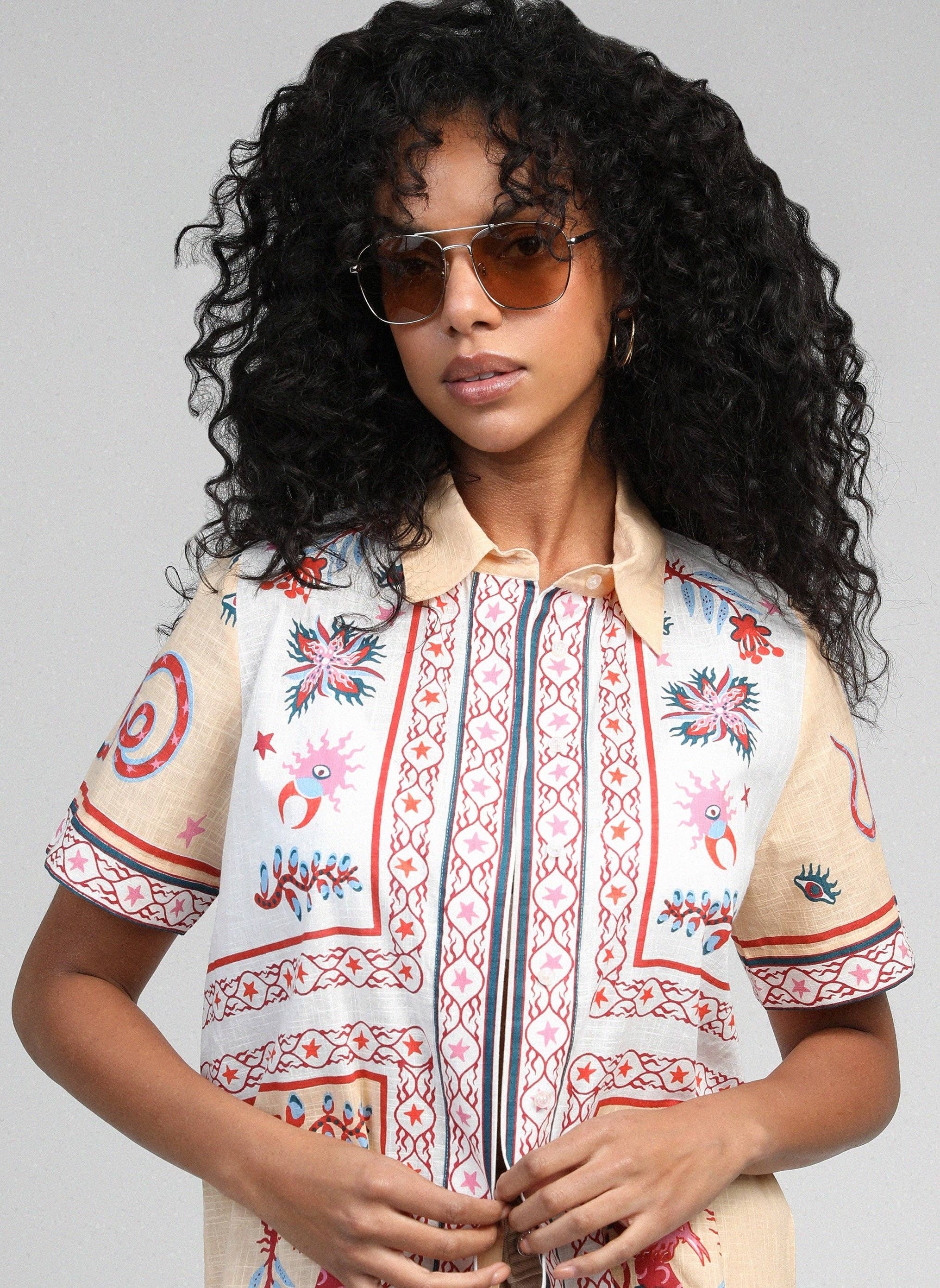 An'ge - Vente Chemise à col boutonné – femme - CHEMISE SOADY lovegood peche2