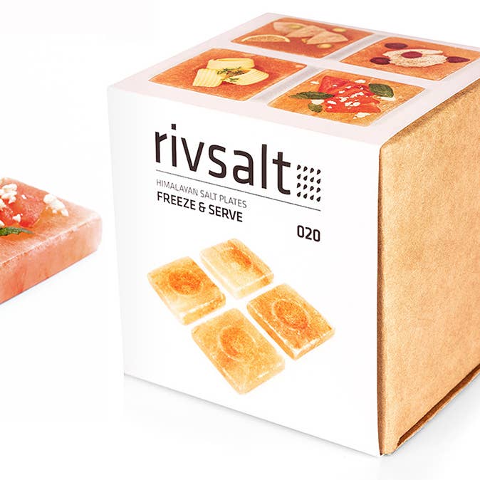 RIVSALT™ Freeze & Serve Salt Plates for wholesale by RIVSALT™ Scandinavian design for foodies